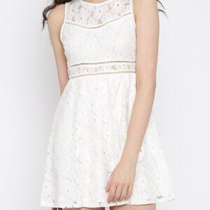 Forever 21 Women's White Lace A Line Dress Size M